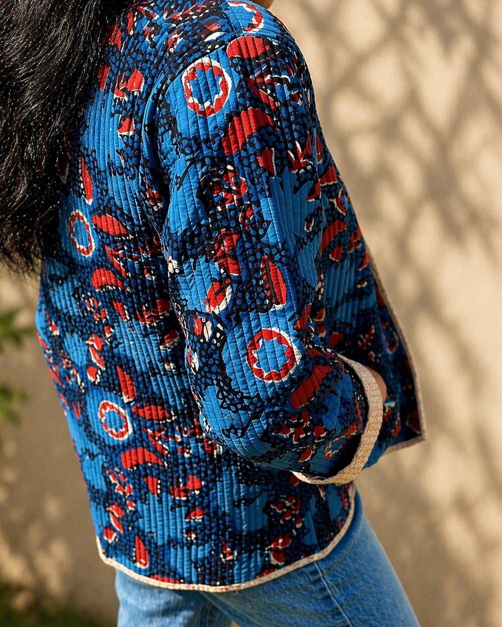 Indigo Reversible Quilted Jacket